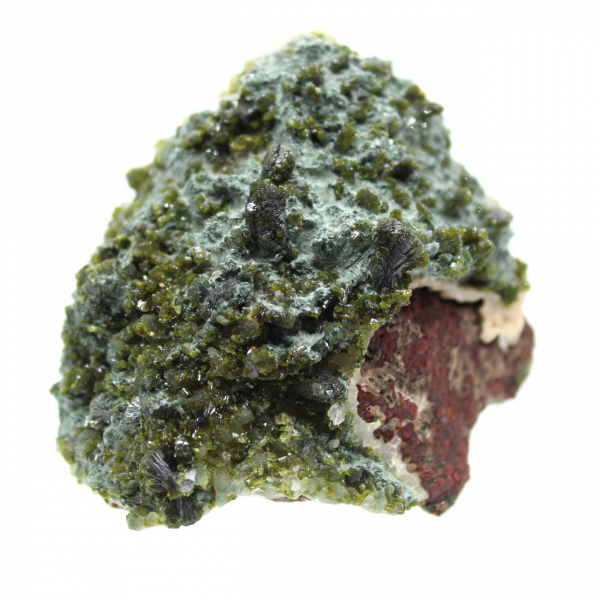 Cristais de epidoto de imilchil em matriz transparente