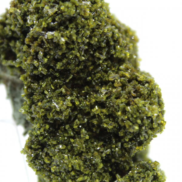 Cristais de epidoto de Marrocos em matriz bege