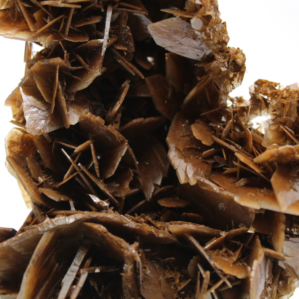 Cristais dourados de barita marroquina