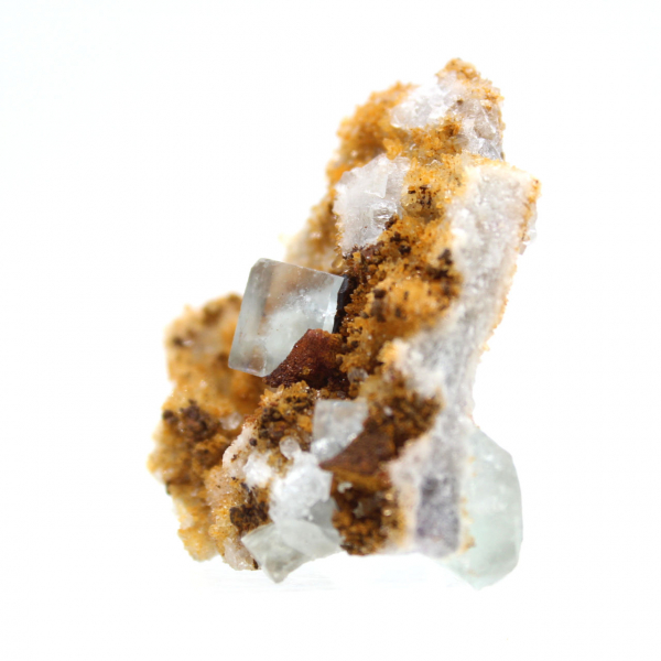 Exemplar muito pequeno de fluorita: cristais verdes, Marrocos.