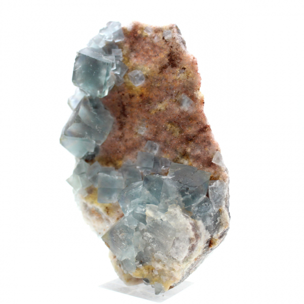 Fluorita verde natural: Amostra em rocha para coleta