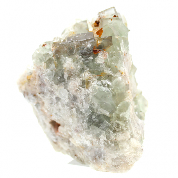 Pedra de fluorita sobre matriz: Espécime verde para colecionadores.