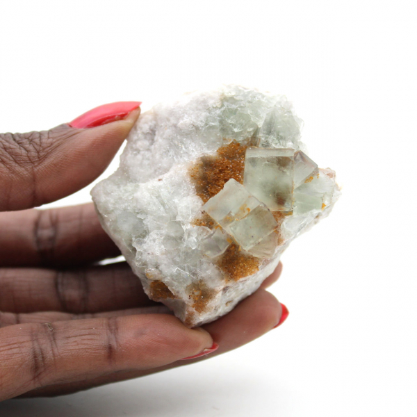 Fluorita verde de Marrocos: pequeno exemplar para colecionadores.