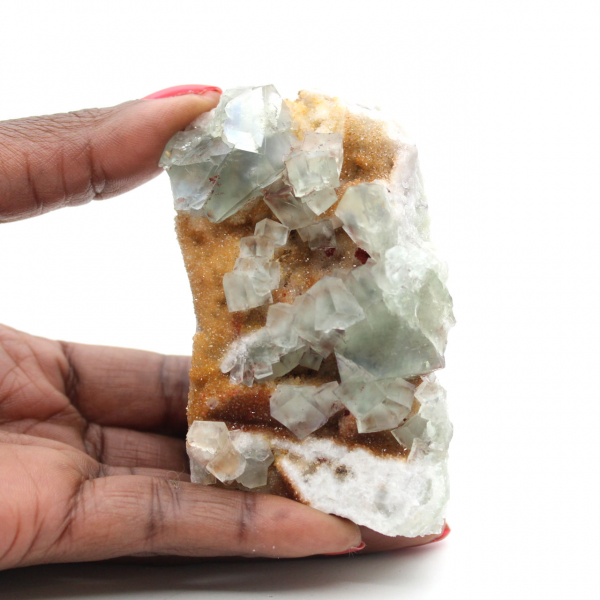 Fluorita bruta para decoração: Cristais verdes de Marrocos