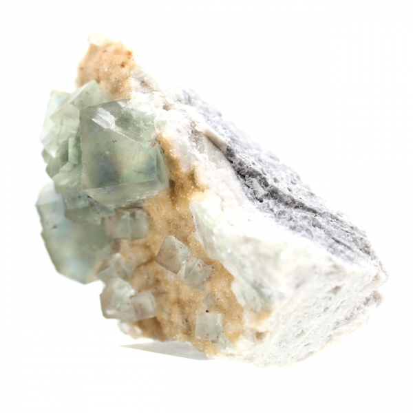Cristais de fluorita verde: Coleção Mineralógica de Marrocos