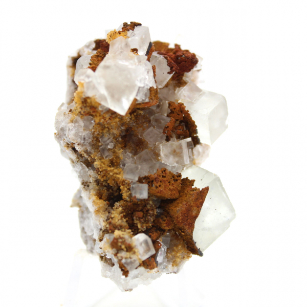 Fluorita Verde em Miniatura: Cristal Marroquino sobre Rocha