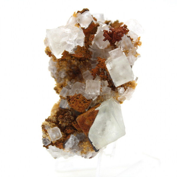 Fluorita Verde em Miniatura: Cristal Marroquino sobre Rocha