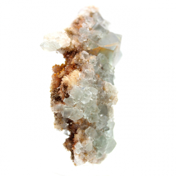 Fluorita verde em rocha: Amostra bruta de mineral