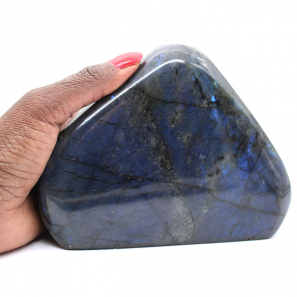 Labradorita polida, espécime de rocha decorativa