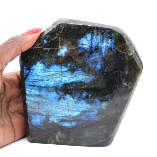 Ornamento de labradorita polida, pedra de colecionador