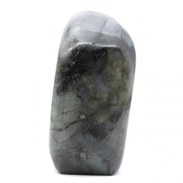 Labradorita ornamental polida, espécime de rocha mineral