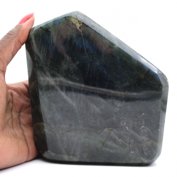 Ornamento de labradorita polida, pedra natural