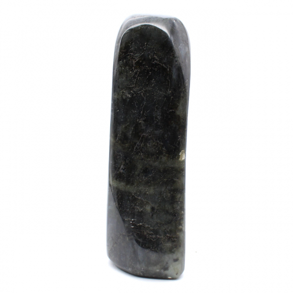 Ornamento de labradorita polida, pedra natural para coleção.