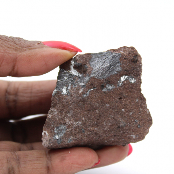 Microespécime de pirolusita, rocha natural