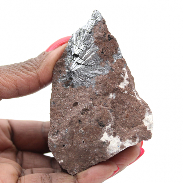 Pirolusita, uma rocha de colecionador com belas cristalizações.