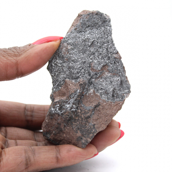 Pirolusita, rocha bruta, cristalização fina, Marrocos