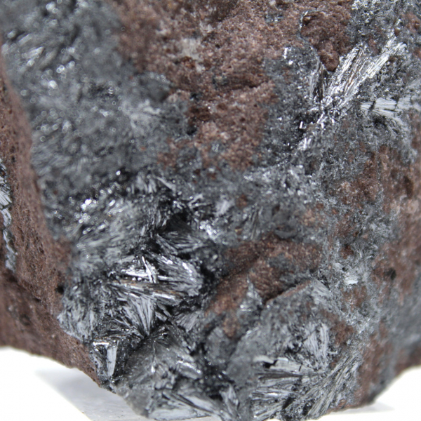 Espécime de pirolusita: decoração e ciência mineral