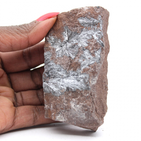 Pirolusita de Marrocos, cristais minerais para coleção.