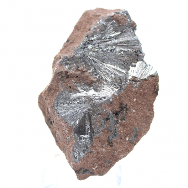 Cristais de pirolusita, rocha mineral Marrocos