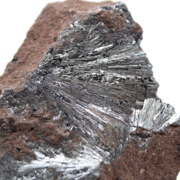Cristais de pirolusita, rocha mineral Marrocos