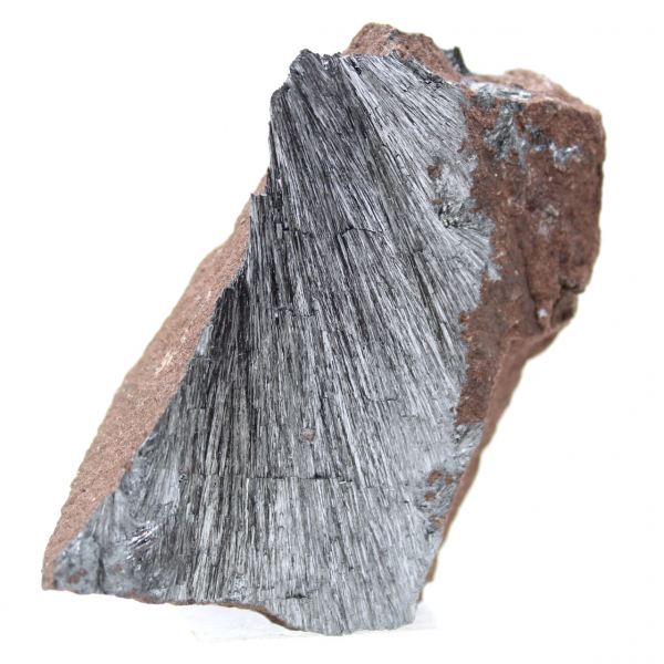 Ornamento de cristal de pirolusita, pedra natural