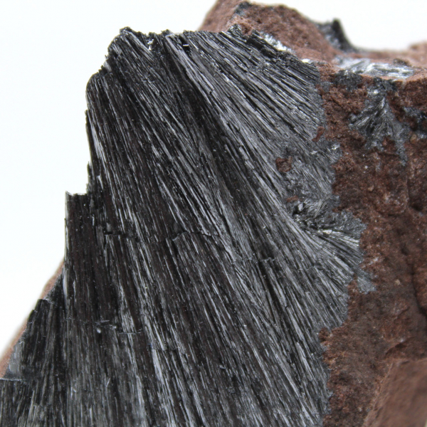 Ornamento de cristal de pirolusita, pedra natural