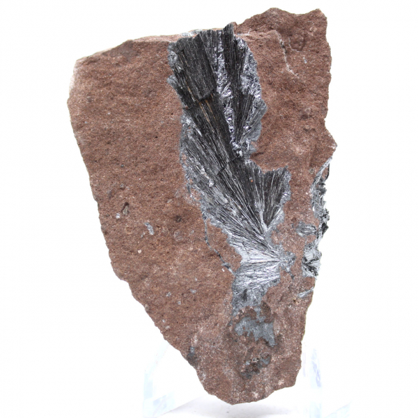 Cristais autênticos de pirolusita em matriz.