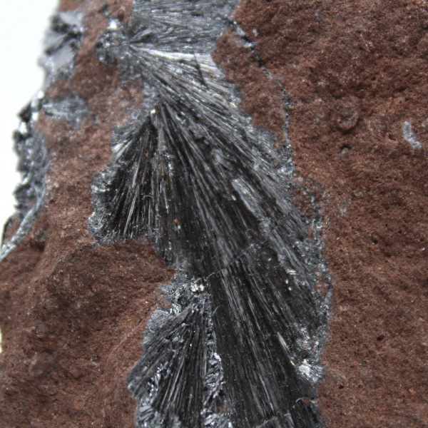 Cristais autênticos de pirolusita em matriz.