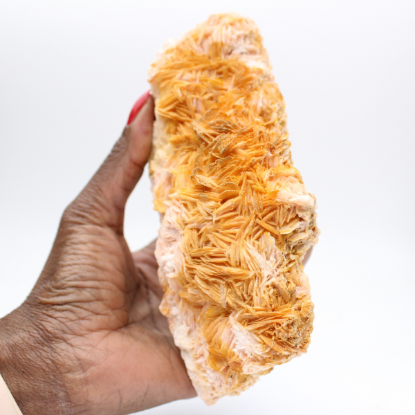 Cristalização natural da barita laranja marroquina