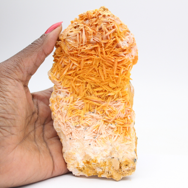 Cristais naturais de barita laranja do Marrocos