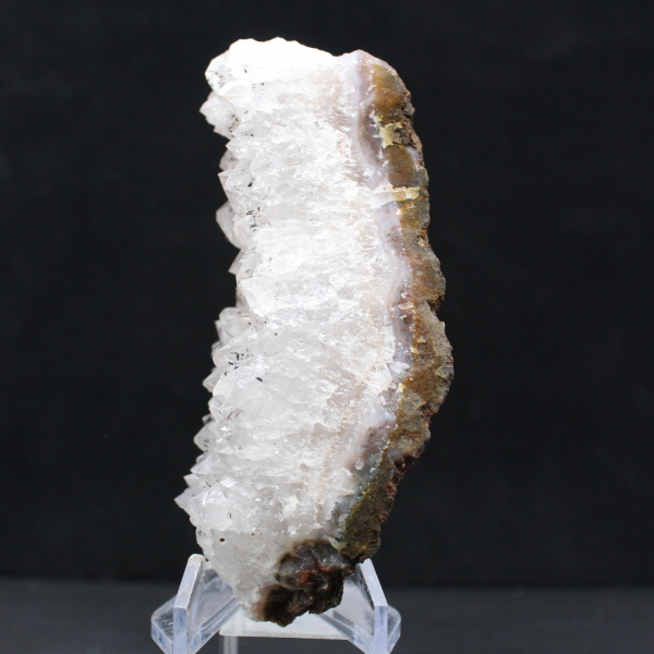 Cristais de quartzo goethita, rocha natural bruta, Marrocos