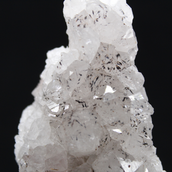 Cristais de quartzo goethita, rocha natural bruta, Marrocos