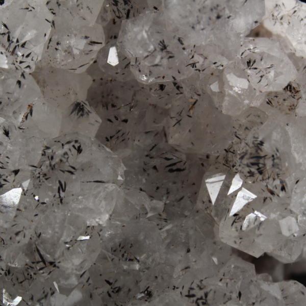 Drusas de quartzo goethita marroquinas, pedra natural bruta