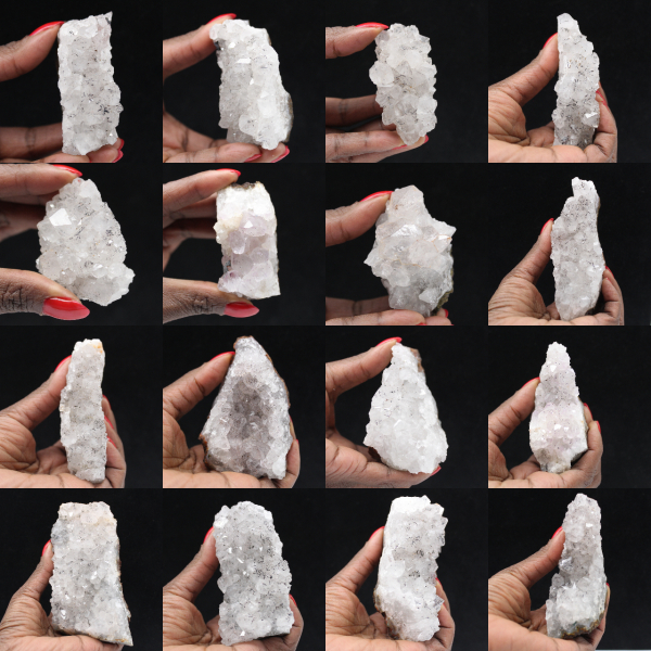 Quartzo bruto de Marrocos, cristais com inclusões de goethita.