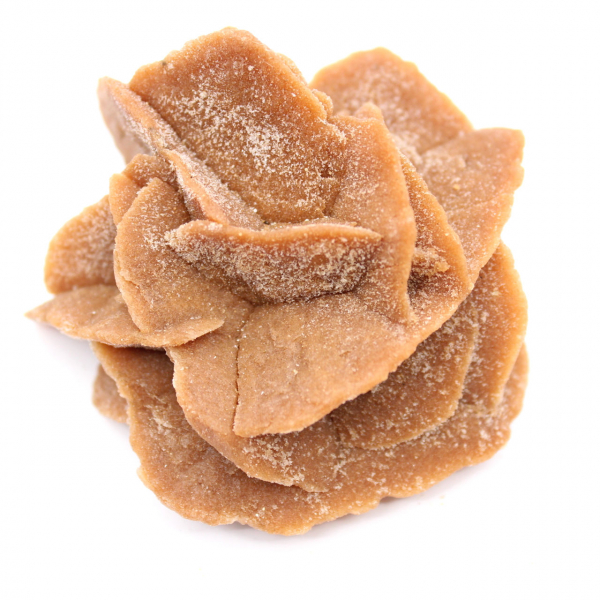 Grande cristal de rosa do deserto: exemplar do Marrocos