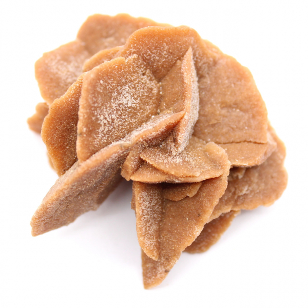 Grande cristal de rosa do deserto: exemplar do Marrocos