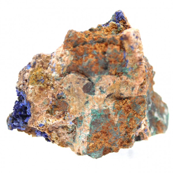 Duo de malaquita e azurita em matriz