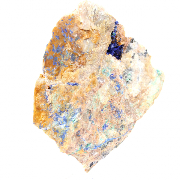 Cristais de malaquita e azurita marroquina