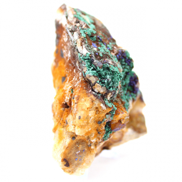 Duo de azurita e malaquita em matriz