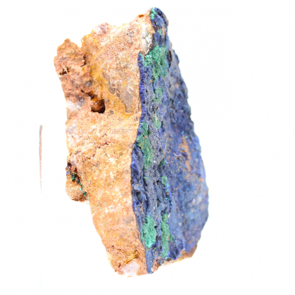 Espécime misto de azurita e malaquita