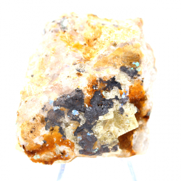 Cristais de malaquita e azurita Marrocos