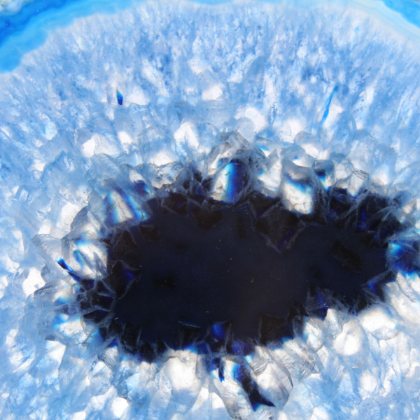 Ágata azul natural fatiada do Brasil