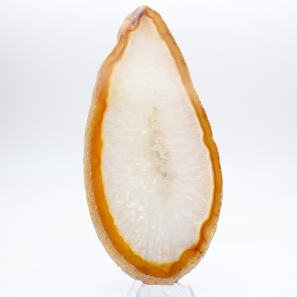 Espécime de ágata sedimentar polida