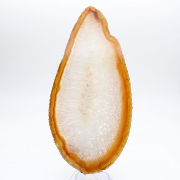 Espécime de ágata sedimentar polida