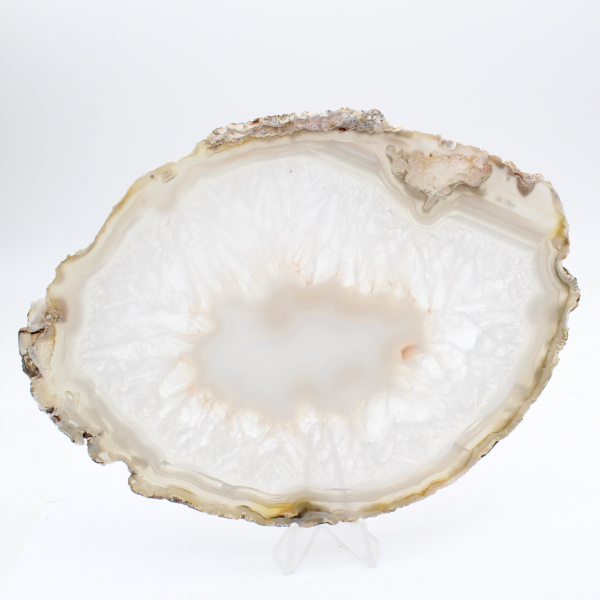 Fatia de calcedônia listrada