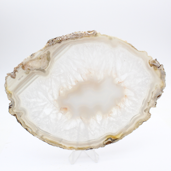 Fatia de calcedônia listrada