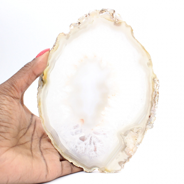 Fatia de calcedônia listrada