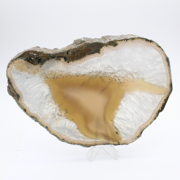 Fatia de ágata com faixas densas