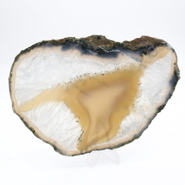 Fatia de ágata com faixas densas