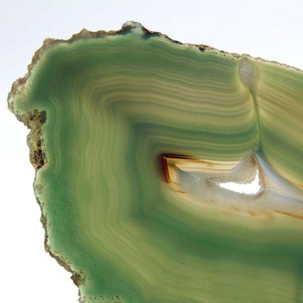 Fatia de ágata verde do Brasil – Pedra natural tingida